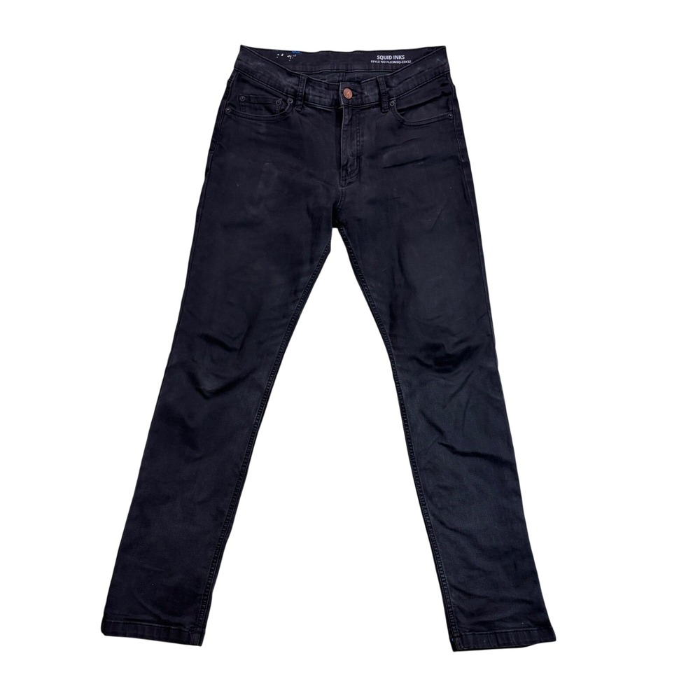 Mugsy Jeans Squid Inks Mens 33x32 Dark Stretch Denim FLX3NSQ Distressed